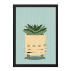 Minimalist Succulent Wall Art, Potted Plant Print, Boho Home Decor, Modern Art Print, Houseplant Lover Gift, Botanical Wall Decor - Tawshia