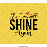 The Sun Will Shine Again Backpack, Inspirational Quote BackPack, Motivational Back Pack, Positive Vibes School Book Bag - Tawshia