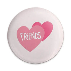Best Friends Pinback Button, Friendship Hearts Pin, Cute BFF Gift, Matching Buttons, Friendship Jewelry, Pink Heart Pinback Buttons - Tawshia