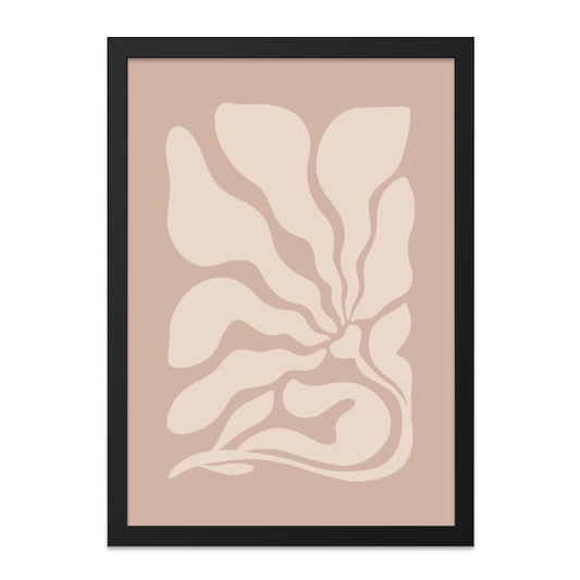 Beige Floral Wall Art, Abstract Flower Print, Neutral Home Decor, Modern Wall Decor, Botanical Art, Minimalist Wall Art, Living Room Art - Tawshia