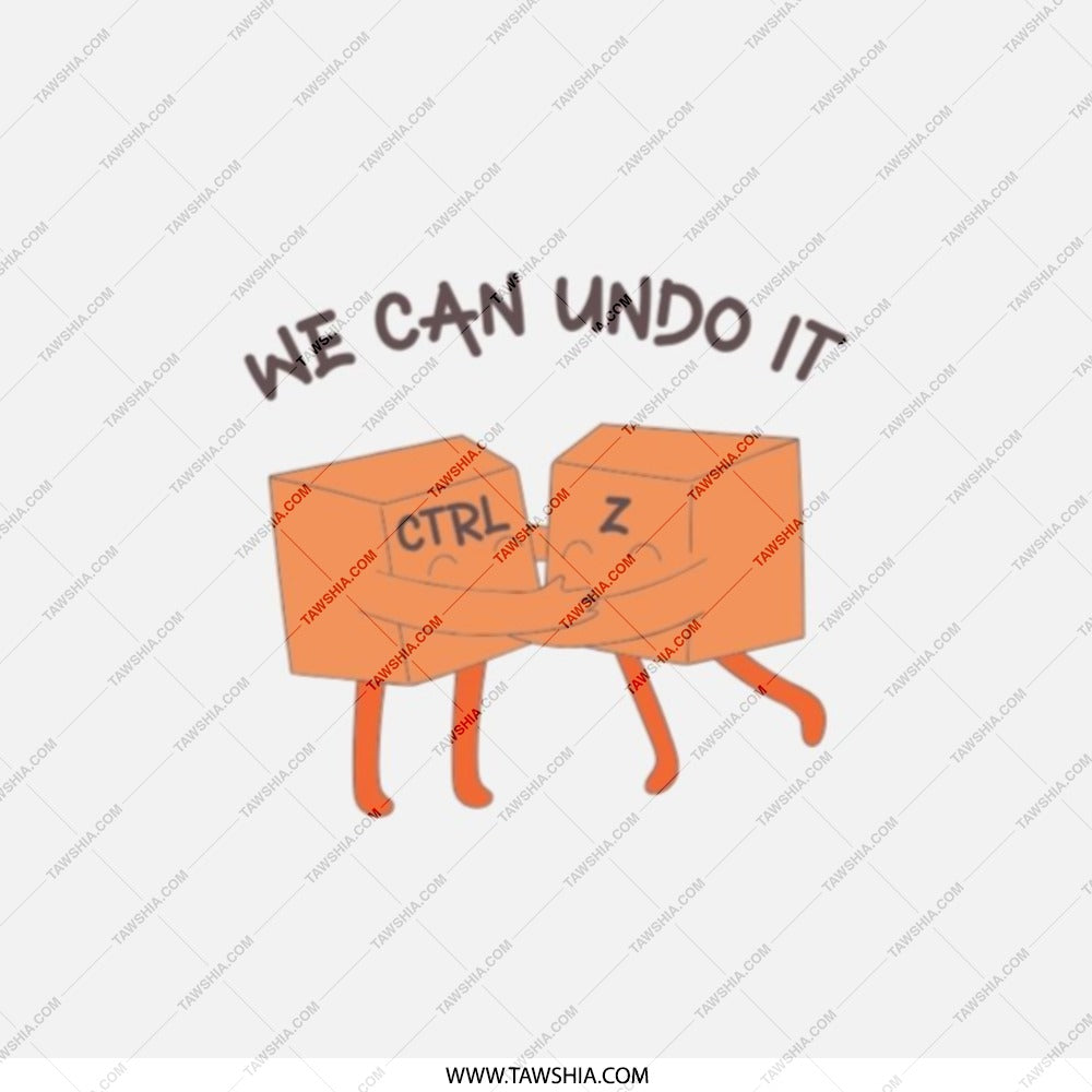 We Can Undo It Pocket Mirror, Funny Computer Key Design, Ctrl Z Gift, Cute Techie Present, Unique Travel Makeup Mirror - Tawshia