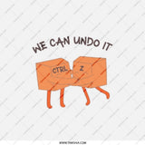 We Can Undo It Pocket Mirror, Funny Computer Key Design, Ctrl Z Gift, Cute Techie Present, Unique Travel Makeup Mirror - Tawshia