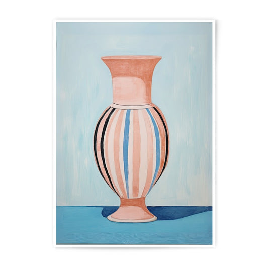 Striped Vase Photographic Prints, Still Life Art, Home Decor Prints, Colorful Wall Art, Pottery Photography, Interior Design Photos - Tawshia