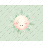 Adorable Sun Smiley with Leaves Design art product