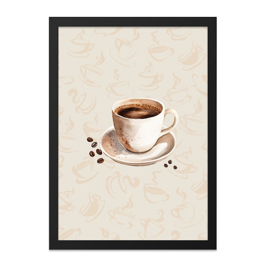 Watercolor Coffee Cup Wall Art, Coffee Lover Gift, Kitchen Wall Decor, Coffee Bean Print, Cafe Art, Coffee Shop Art, Beverage Art Print - Tawshia