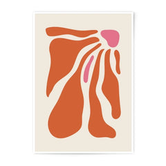 Abstract Orange Photographic Print, Modern Wall Art, Trendy Home Decor, Bohemian Style, Unique Design - Tawshia