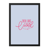 You Are Loved Wall Art, Positive Affirmation Print, Inspirational Home Decor, Nursery Art, Cute Gift Idea, Motivational Wall Decor - Tawshia