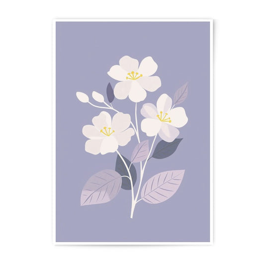 Floral Photographic Print, White Blossom Art, Botanical Wall Decor, Minimalist Flower Print, Modern Home Decor - Tawshia