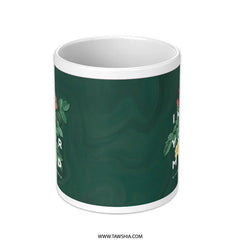Inspirational Green Mug with Floral Design product type