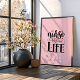 Nurse Life Heartbeat Wall Art Home Decor product