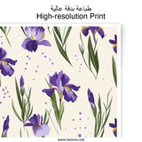 Purple Iris Photographic Print, Floral Art Print, Botanical Wall Decor, Flower Photography, Nature Art Print, Home Decor, Fine Art Print - Tawshia