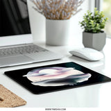 Watercolor Moon Mouse Pad, Pastel Sky Desk Mat, Night Sky Gaming Mat, Celestial Art Mousepad, Fantasy Landscape Computer Accessories - Tawshia