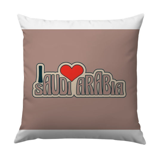 I Love Saudi Arabia Pillow, KSA Home Decor, Saudi Pride, Gift for Saudi, KSA Souvenir, Arabic Throw Pillow, Saudi Arabia Gift - Tawshia