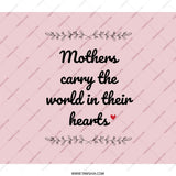 Mothers Day Backpack, Mom Quote Backpack, Mothers World Backpack, Gift for Mom, Mothers Day Gift, Heart Backpack - Tawshia