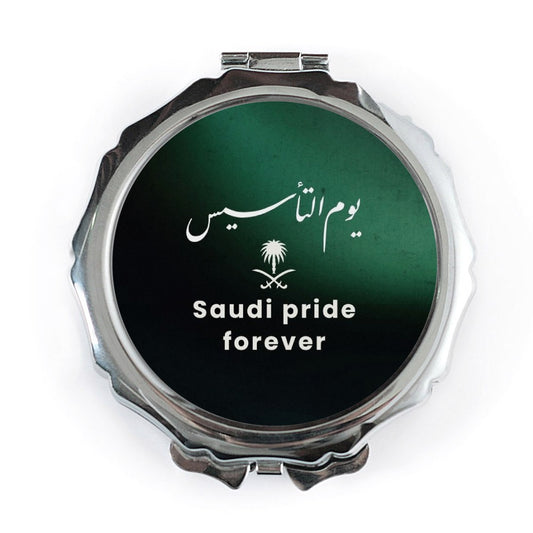 Saudi Pride Pocket Mirror, Saudi Arabia Flag, Saudi Arabia Souvenir, National Day Gift, Saudi Arabia Gift, Kingdom of Saudi Arabia - Tawshia