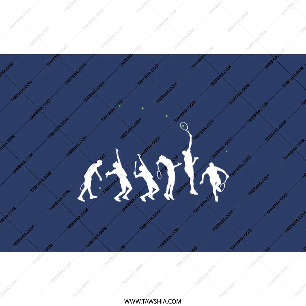 Fitness And Sport Illustrations On Blue Wall Art product