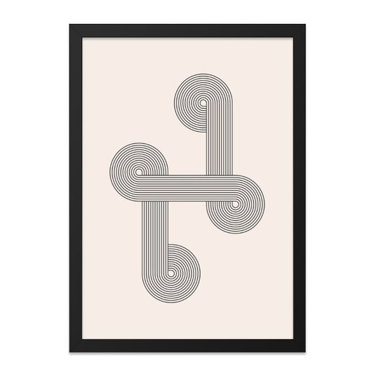 Retro Curves Wall Art, 70s Geometric Print, Modern Minimalist Art, Abstract Line Art, Unique Wall Decor, Home Office Art, Wall Hanging - Tawshia