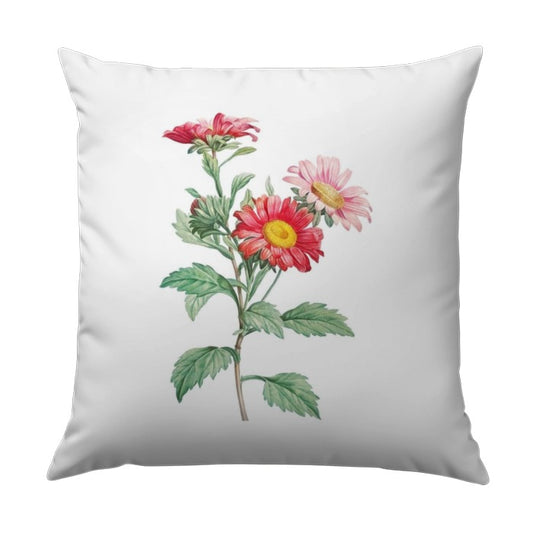 Aster Flower Pillow, Botanical Pillow, Floral Throw Pillow, Cottagecore Decor, Garden Pillow, Vintage Style Pillow, Accent Pillow - Tawshia