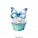 Butterfly Cupcake Pillow, Whimsical Home Decor, Pastel Pillow, Decorative Throw Pillow, Spring Decor, Gift Idea, Girls Room Pillow - Tawshia
