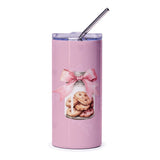 Cookies Jar Tumbler, Bow Tumbler, Cute Tumbler, Pink Tumbler, Drinkware Tumbler, Gift For Her, Custom Tumbler - Tawshia