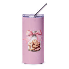 Cookies Jar Tumbler, Bow Tumbler, Cute Tumbler, Pink Tumbler, Drinkware Tumbler, Gift For Her, Custom Tumbler - Tawshia