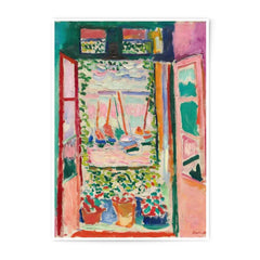 Open Window Photographic Print, Matisse Inspired Art, Boat Painting, Impressionist Art, Colorful Wall Art, Home Decor, Unique Gift - Tawshia