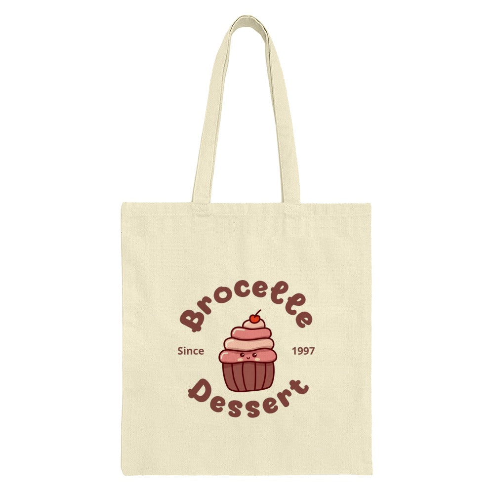 Cute Cupcake Tote Bag, Kawaii Dessert Bag, Sweet Tooth Gift, Adorable Foodie Bag, Brocelee Dessert Since 1997, Unique Design - Tawshia