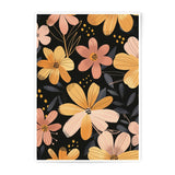 Floral Pattern Photographic Print, Yellow Pink Flower Art, Modern Home Decor, Botanical Wall Art, Stylish Floral Artwork - Tawshia