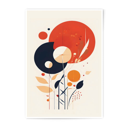 Abstract Floral Photographic Print, Modern Art, Botanical Wall Decor, Minimalist Home Decor, Graphic Design, Art Print, Stylish Poster - Tawshia