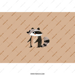 Raccoon Tumbler, Cute Animal Cup, Cartoon Raccoon, Striped Tail Art, Gift Idea, Travel Tumbler, Everyday Use, Drinkware - Tawshia