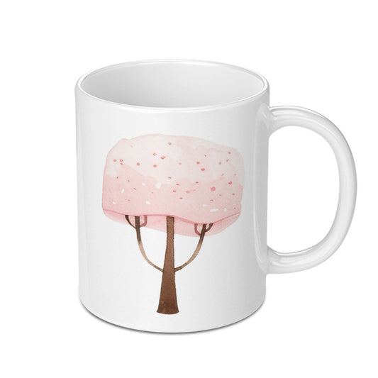 Pink Cherry Tree Mug, Quote Mug, Positive Feedback Mug, Inspiration Coffee Cup, Motivational Tea Mug, Gift for Her, Inspirational Mug - Tawshia