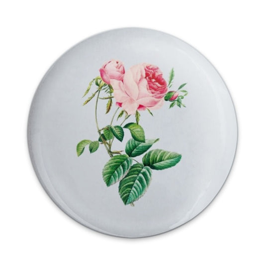 Pink Rose Pinback Button, Floral Badge, Botanical Button, Vintage Style Button, Garden Lover Gift, Unique Lapel Pin, Cute Trendy Button - Tawshia