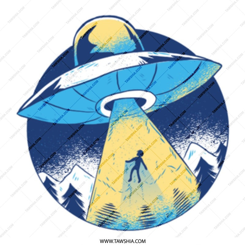 Alien Abduction UFO Illustration Graphic product
