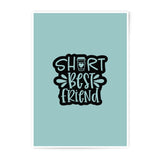 Short Best Friend Photographic Prints, Friendship Wall Art, Cute Friend Decor, Coffee Lover Gift, Bestie Present Idea - Tawshia