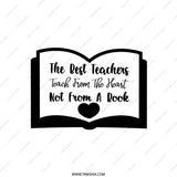 Teacher Appreciation Pillow, Best Teacher Gift, Heart Pillow, Teaching From Heart Gift, Thank You Teacher, Book Lover Pillow - Tawshia