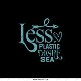 Less Plastic More Sea Pocket Mirror, Ocean Lover Gift, Eco Friendly Present, Environmental Advocate, Save the Ocean, Travel Mirror - Tawshia