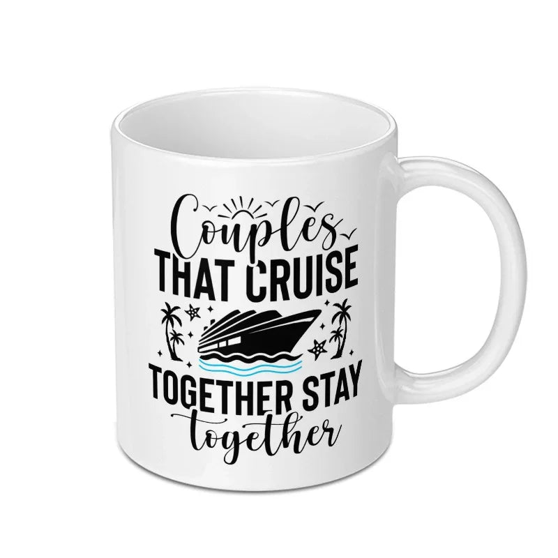 Couples Cruise Mug, Vacation Mug, Gift For Couples, Travel Lover Mug, Together Stay Together Mug, Cruise Trip Mug, Travel Coffee Mug - Tawshia