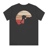 Retro Climbing Silhouette Graphic Black T-shirt product type