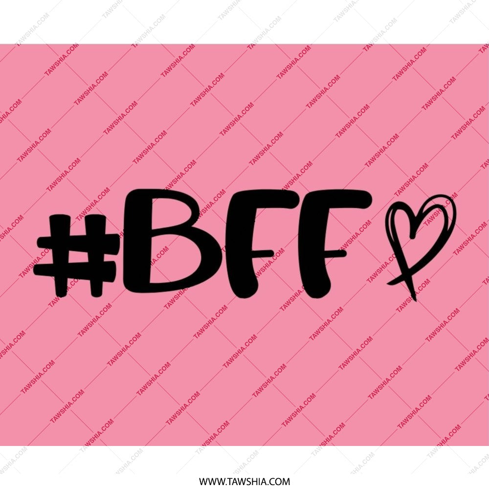 BFF Mouse Pad, Best Friends Forever, Friendship Gift, Pink Mousepad, Cute Office Decor, Computer Accessory, Gift for Her, Desk Accessory - Tawshia