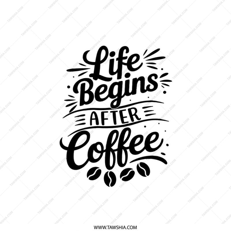 Life Begins After Coffee Pillow, Coffee Lover Gift, Decorative Throw Pillow, Home Decor, Cafe Pillow, Couch Pillow, Gift for Him, Gift for - Tawshia