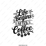 Life Begins After Coffee Pillow, Coffee Lover Gift, Decorative Throw Pillow, Home Decor, Cafe Pillow, Couch Pillow, Gift for Him, Gift for - Tawshia