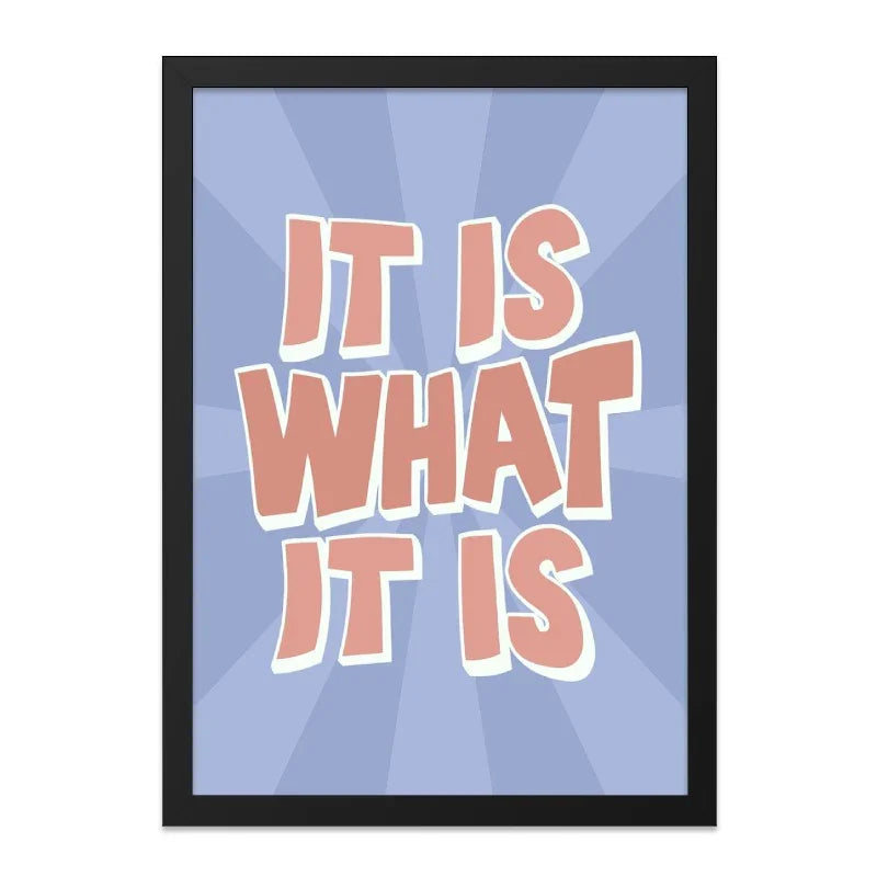 It Is What It Is Wall Art, Motivational Print, Trendy Home Decor, Positive Affirmation, Modern Wall Decor, Inspirational Wall Art - Tawshia