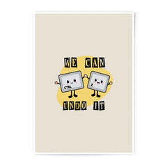 We Can Undo It Photographic Prints, Cute Keyboard Art, Funny Computer Prints, Programmer Gift, Tech Humor Wall Decor - Tawshia