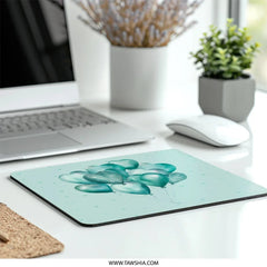 Heart Balloons MousePad, Teal Balloons, Cute Mousepad, Heart Decor, Desk Accessories, Office Decor, Gift For Her, Desk Mat, Computer Mat - Tawshia