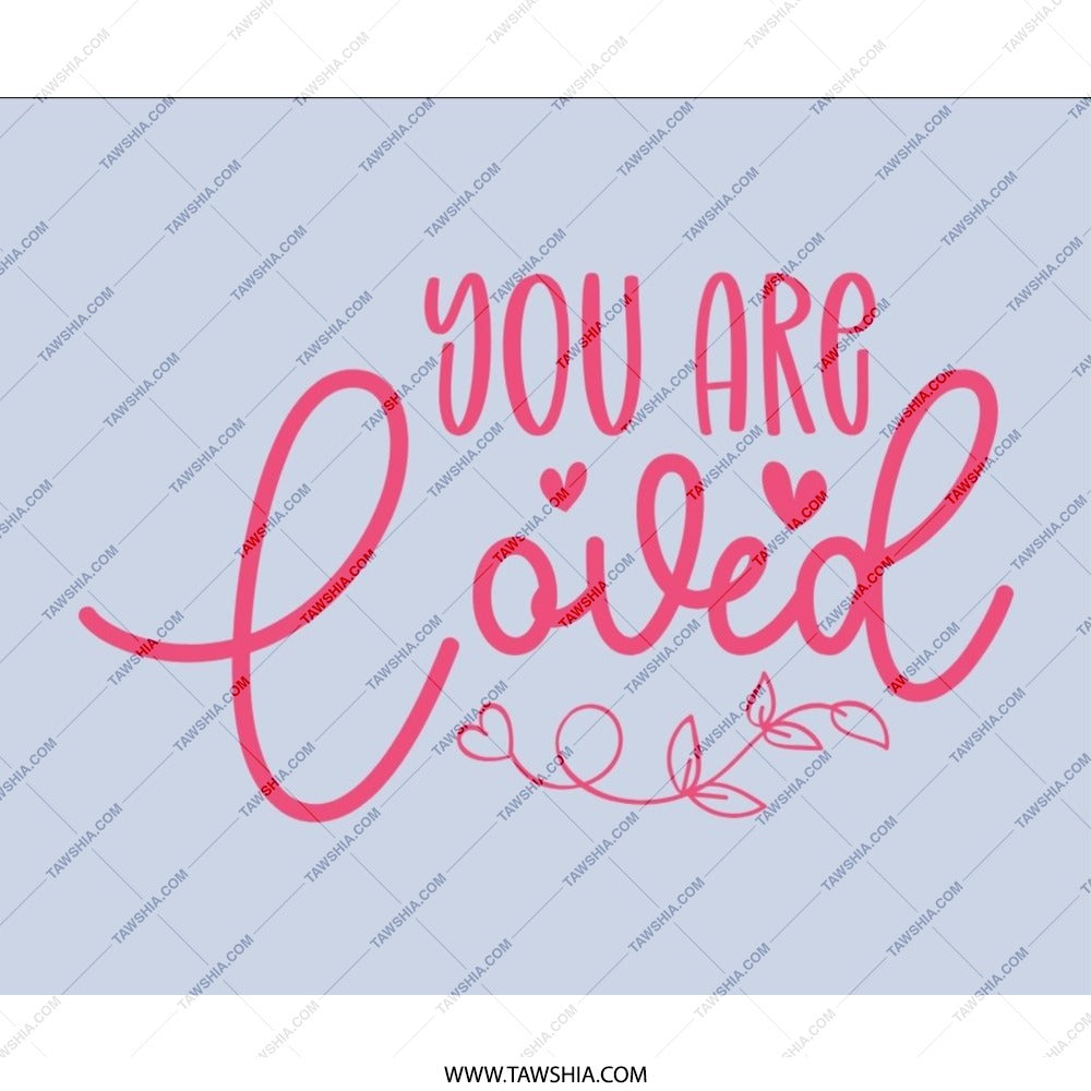 You Are Loved Mouse Pad, Pink Heart Office Decor, Cute Desk Accessory, Motivational Gift, Positive Affirmation Work Space, Computer Mat - Tawshia