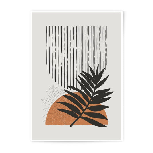 Abstract Palm Photographic Print, Minimalist Art, Botanical Wall Decor, Modern Home Art, Tropical Leaf Art, Geometric Wall Art, Home Decor - Tawshia
