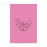 Friends Forever Photographic Prints, Heart Art, Friendship Wall Decor, Unique Gift, New Friends Illustration, Pink Room Decor - Tawshia