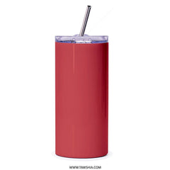 Elegant Red Insulated Tumbler with Straw Lid product type