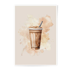 Iced Coffee Photographic Prints, Watercolor Coffee Art, Cafe Wall Decor, Coffee Lover Gift, Drink Art Print, Kitchen Art Prints - Tawshia