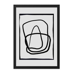 Minimalist Line Art Wall Art, Abstract Shapes Print, Modern Home Decor, Contemporary Art Print, Black and White Wall Decor - Tawshia
